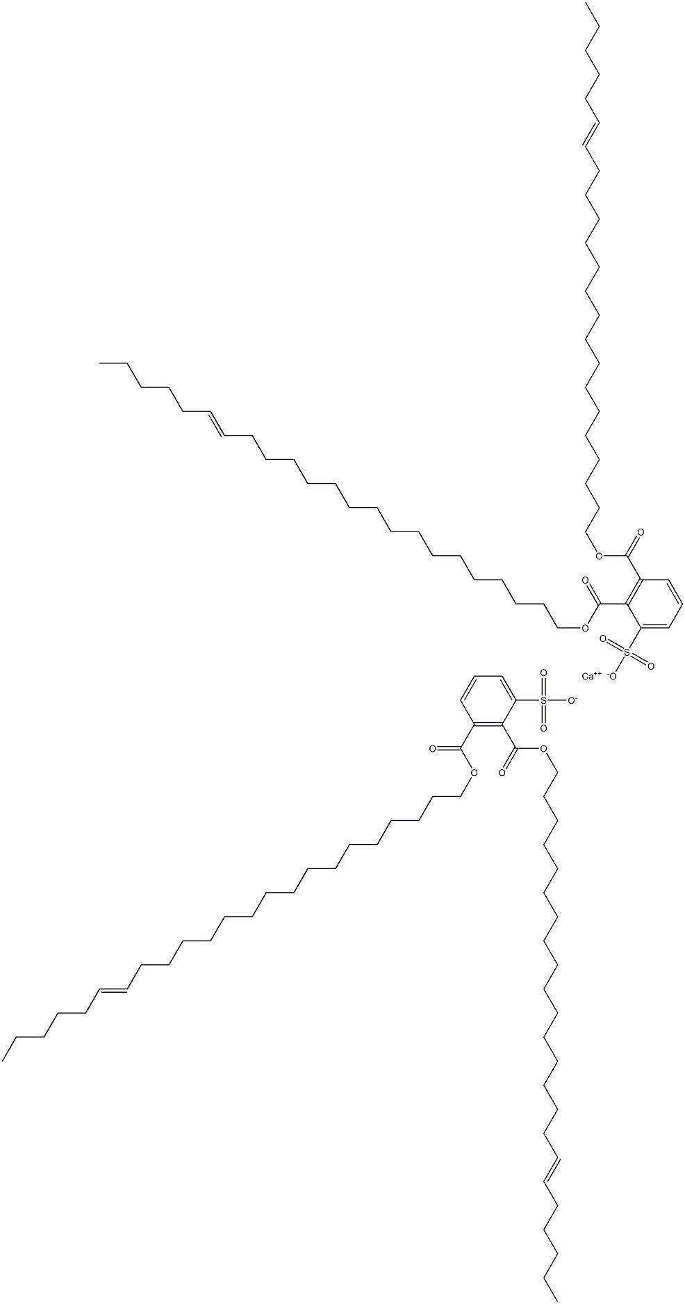 Bis[2,3-di(17-tricosenyloxycarbonyl)benzenesulfonic acid]calcium salt Struktur