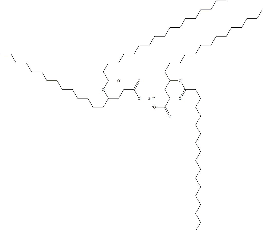 Bis(4-stearoyloxystearic acid)zinc salt Struktur