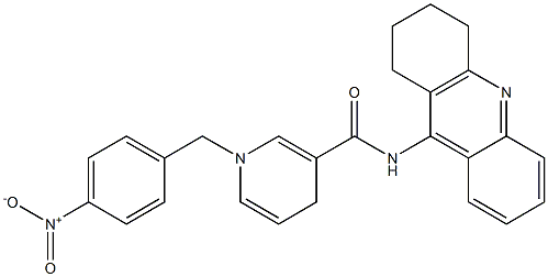 N-[(1,2,3,4-Tetrahydroacridin)-9-yl]-1,4-dihydro-1-(4-nitrobenzyl)pyridine-3-carboxamide Struktur