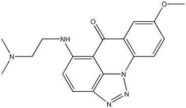 5-[2-Dimethylaminoethylamino]-8-methoxy-6H-[1,2,3]triazolo[4,5,1-de]acridin-6-one Struktur