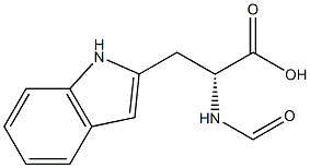 (R)-2-(Formylamino)-3-(1H-indol-2-yl)propionic acid Struktur