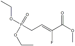 (Z)-4-Diethoxyphosphinyl-2-fluoro-2-butenoic acid methyl ester Struktur