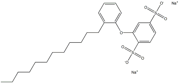 2'-Dodecyl[oxybisbenzene]-2,5-disulfonic acid disodium salt Struktur