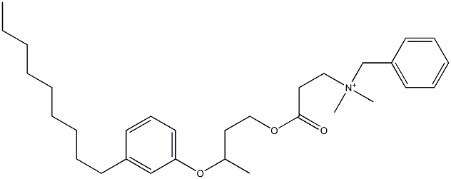 N,N-Dimethyl-N-benzyl-N-[2-[[3-(3-nonylphenyloxy)butyl]oxycarbonyl]ethyl]aminium Struktur