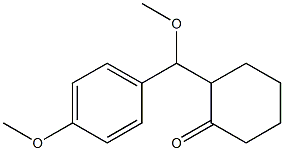 2-[Methoxy(4-methoxyphenyl)methyl]cyclohexanone Struktur