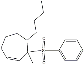 4-Butyl-3-methyl-3-(phenylsulfonyl)cycloheptene Struktur