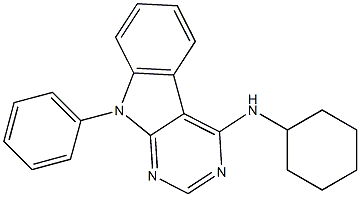 4-Cyclohexylamino-9-phenyl-9H-pyrimido[4,5-b]indole Struktur