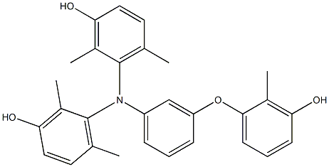 N,N-Bis(3-hydroxy-2,6-dimethylphenyl)-3-(3-hydroxy-2-methylphenoxy)benzenamine Struktur