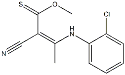 2-Cyano-3-(2-chlorophenylamino)-3-methylthioacrylic acid methyl ester Struktur