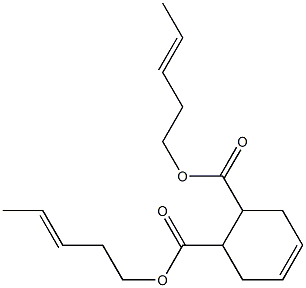 4-Cyclohexene-1,2-dicarboxylic acid bis(3-pentenyl) ester Struktur