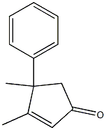 4-Phenyl-3,4-dimethyl-2-cyclopenten-1-one Struktur