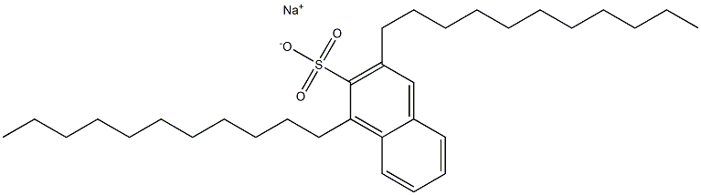 1,3-Diundecyl-2-naphthalenesulfonic acid sodium salt Struktur