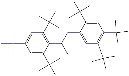 1-(2,4,5-Tri-tert-butylphenyl)-2-(2,4,6-tri-tert-butylphenyl)propane Struktur