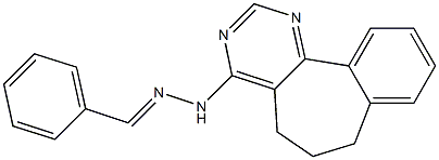 4-[2-(Phenylmethylene)hydrazino]-6,7-dihydro-5H-benzo[6,7]cyclohepta[1,2-d]pyrimidine Struktur