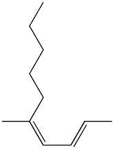 (2E,4Z)-5-Methyl-2,4-decadiene Struktur