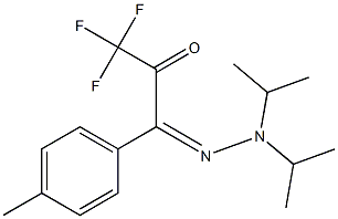 1-(p-Tolyl)-1-(diisopropylhydrazono)-3,3,3-trifluoro-2-propanone Struktur