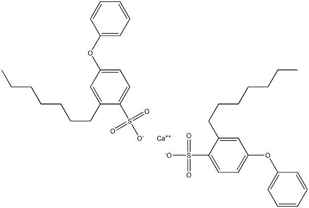 Bis(2-heptyl-4-phenoxybenzenesulfonic acid)calcium salt Struktur