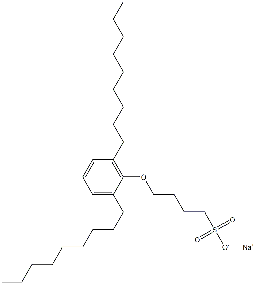 4-(2,6-Dinonylphenoxy)butane-1-sulfonic acid sodium salt Struktur