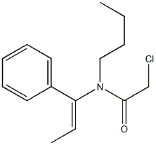 N-(1-Phenyl-1-propenyl)-N-butyl-2-chloroacetamide Struktur