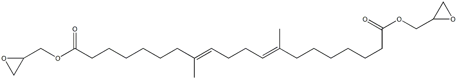 8,13-Dimethyl-8,12-icosadienedioic acid bis(oxiranylmethyl) ester Struktur