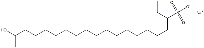 19-Hydroxyicosane-3-sulfonic acid sodium salt Struktur