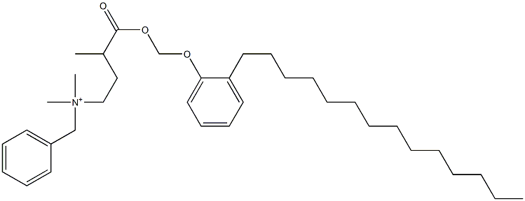 N,N-Dimethyl-N-benzyl-N-[3-[[(2-tetradecylphenyloxy)methyl]oxycarbonyl]butyl]aminium Struktur