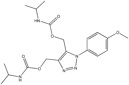 1-(4-Methoxyphenyl)-1H-1,2,3-triazole-4,5-dimethanol bis(N-isopropylcarbamate) Struktur