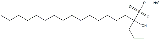 4-Hydroxynonadecane-4-sulfonic acid sodium salt Struktur