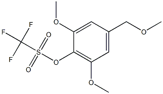 2,6-Dimethoxy-4-methoxymethylphenol trifluoromethanesulfonate Struktur