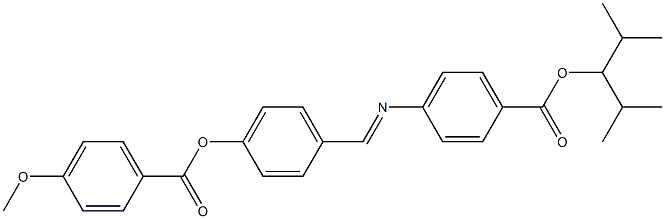 4-[4-(4-Methoxybenzoyloxy)benzylideneamino]benzoic acid (2,4-dimethylpentan-3-yl) ester Struktur