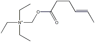 N,N-Diethyl-N-[(4-hexenoyloxy)methyl]ethanaminium Struktur