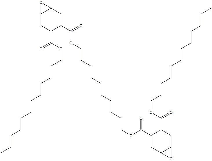 Bis[2-(dodecyloxycarbonyl)-4,5-epoxy-1-cyclohexanecarboxylic acid]1,10-decanediyl ester Struktur