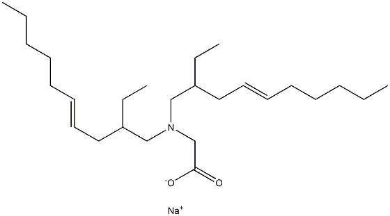 N,N-Bis(2-ethyl-4-decenyl)aminoacetic acid sodium salt Struktur