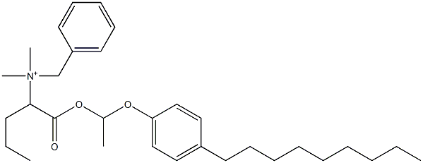 N,N-Dimethyl-N-benzyl-N-[1-[[1-(4-nonylphenyloxy)ethyl]oxycarbonyl]butyl]aminium Struktur