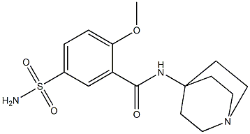 2-Methoxy-N-(4-quinuclidinyl)-5-sulfamoylbenzamide Struktur