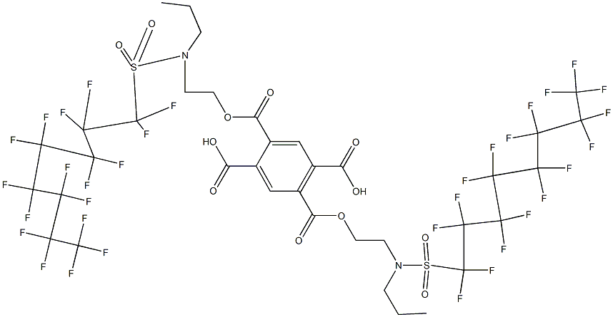 2,5-Bis[2-[N-(heptadecafluorooctylsulfonyl)-N-propylamino]ethyloxycarbonyl]terephthalic acid Struktur