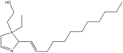 2-(1-Dodecenyl)-1-ethyl-1-(2-hydroxyethyl)-3-imidazoline-1-ium Struktur