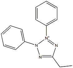 2,3-Diphenyl-5-ethyl-2H-tetrazol-3-ium Struktur