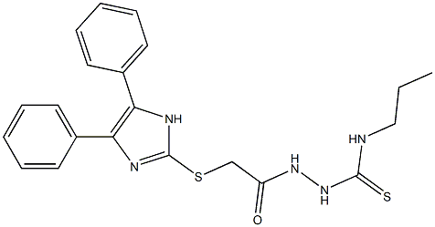 N'-[(Propylamino)thiocarbonyl]-2-[(4,5-diphenyl-1H-imidazol-2-yl)thio]acetohydrazide Struktur