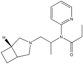 (+)-N-[(S)-2-[3-Azabicyclo[3.2.0]heptane-3-yl]-1-methylethyl]-N-(2-pyridyl)propionamide Struktur