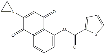 2-(1-Aziridinyl)-5-(2-thienylcarbonyloxy)-1,4-naphthoquinone Struktur