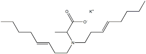 2-[Di(3-octenyl)amino]propanoic acid potassium salt Struktur