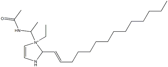 1-[1-(Acetylamino)ethyl]-1-ethyl-2-(1-tetradecenyl)-4-imidazoline-1-ium Struktur