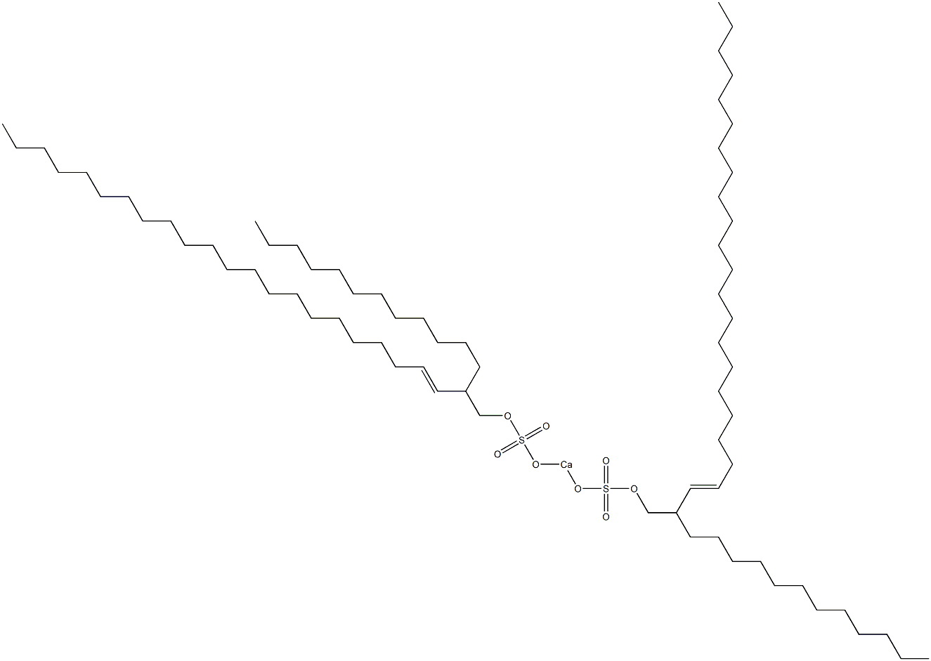 Bis(2-dodecyl-3-tetracosenyloxysulfonyloxy)calcium Struktur