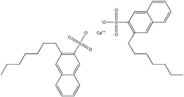 Bis(3-heptyl-2-naphthalenesulfonic acid)calcium salt Struktur