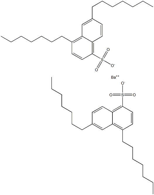 Bis(4,6-diheptyl-1-naphthalenesulfonic acid)barium salt Struktur