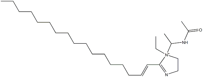 1-[1-(Acetylamino)ethyl]-1-ethyl-2-(1-heptadecenyl)-2-imidazoline-1-ium Struktur