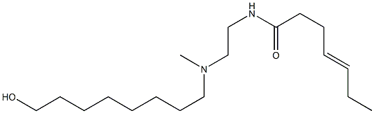 N-[2-[N-(8-Hydroxyoctyl)-N-methylamino]ethyl]-4-heptenamide Struktur