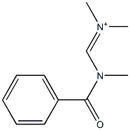 Dimethyl[[benzoyl(methyl)amino]methylene]aminium Struktur