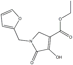 1-[(2-Furanyl)methyl]-2,5-dihydro-4-hydroxy-5-oxo-1H-pyrrole-3-carboxylic acid ethyl ester Struktur